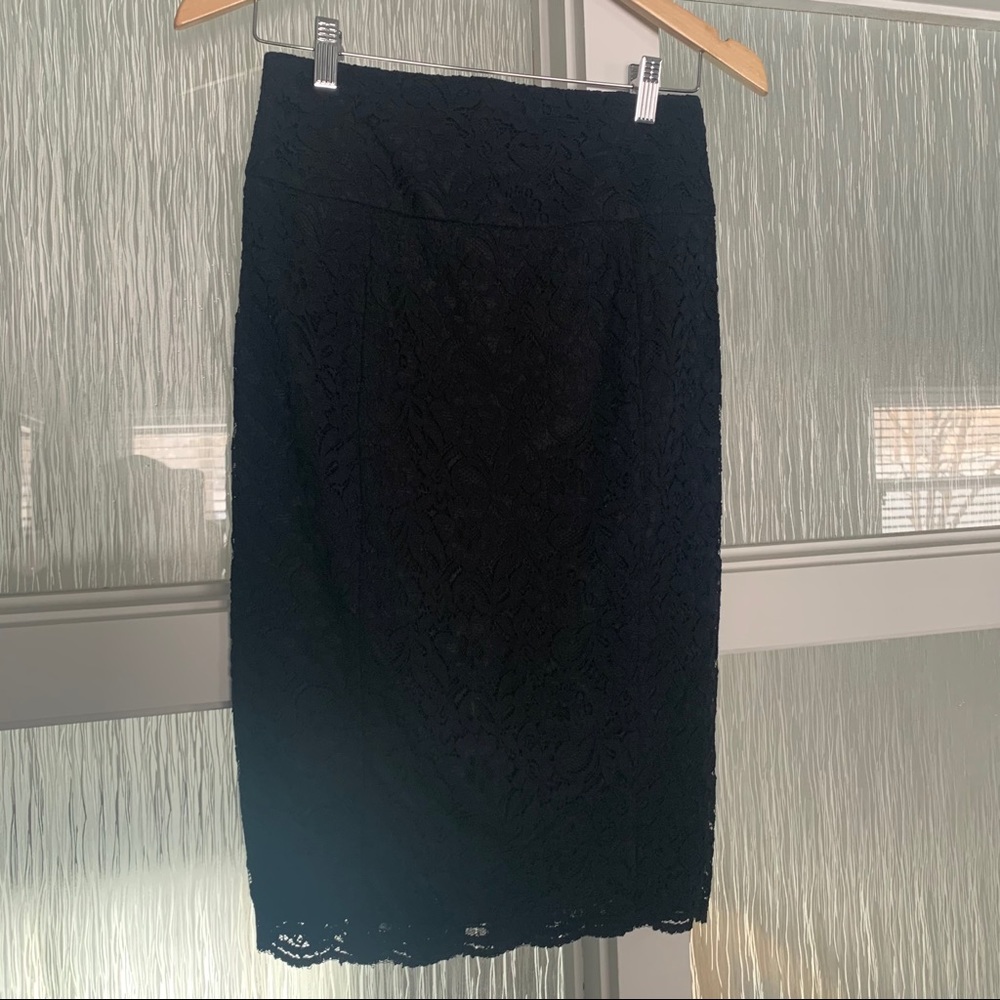 Express lace pencil skirt